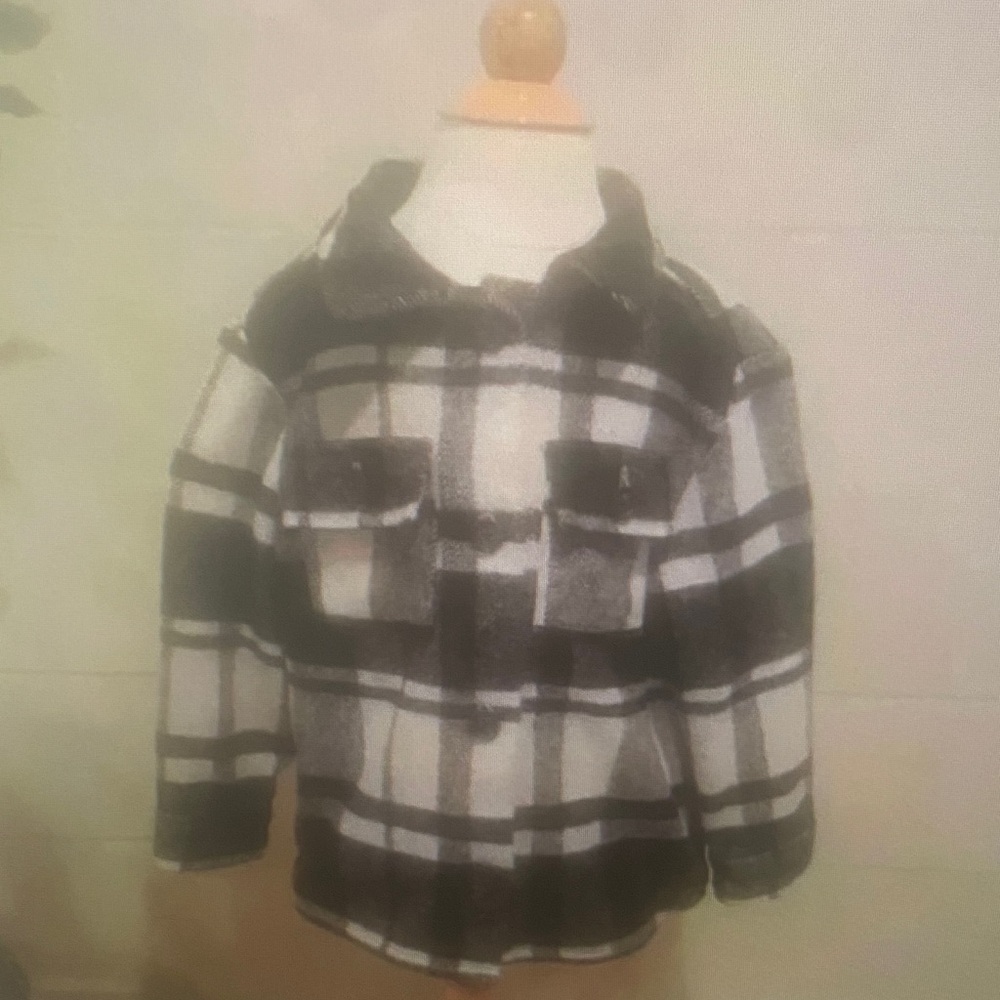 Black and White Plaid Jacket